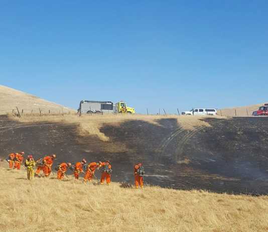 Grass fire injures 3 firefighters near Greenfield