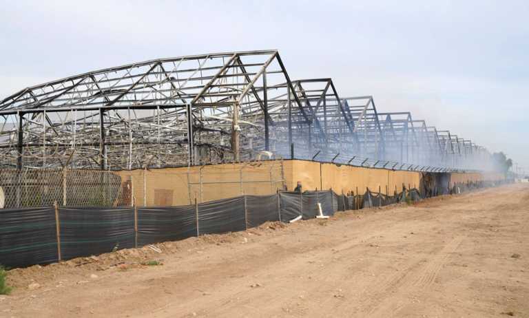 Fire destroys cannabis greenhouses at Loudpack Farms