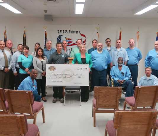 Salinas Valley State Prison inmates donate to veterans group