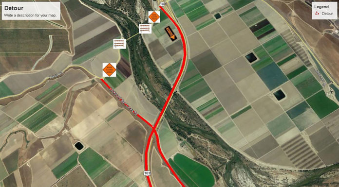 Lockwood San Lucas Bridge Detour