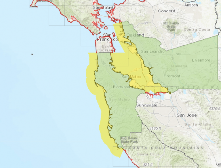 State adds tsunami hazard maps for Alameda, Monterey and