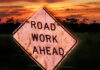 Road work sign