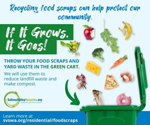 salinas valley recycles, food scraps, compost