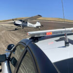 Image for display with article titled Plane makes emergency landing in King City ag field