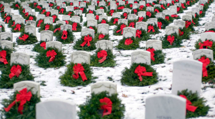 veteran wreaths cemetery