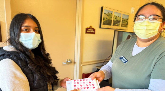 King City High School Eden Valley Care Center Valentine’s Day card