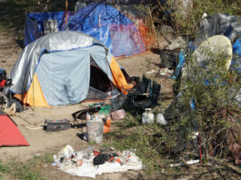 Homeless encampment homelessness