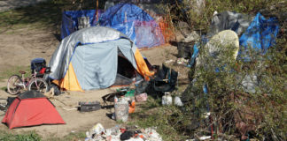 Homeless encampment homelessness