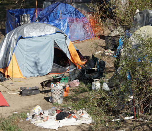 Homeless encampment homelessness
