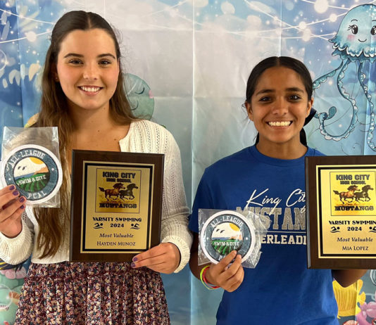King City Mustangs swim team honored King City Mustangs swim team