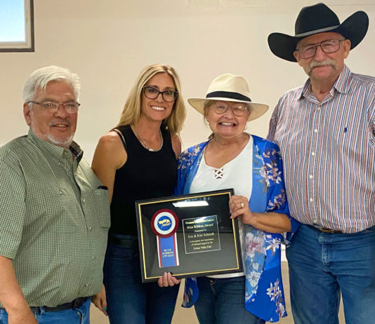 Schmidts honored with Blue Ribbon Award for beautifying Salinas Valley Fair