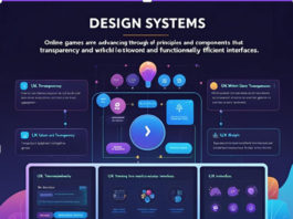 Modern online game interface showing consistent user experience elements like buttons, menus, and interactive prompts.