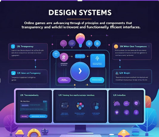 Modern online game interface showing consistent user experience elements like buttons, menus, and interactive prompts.