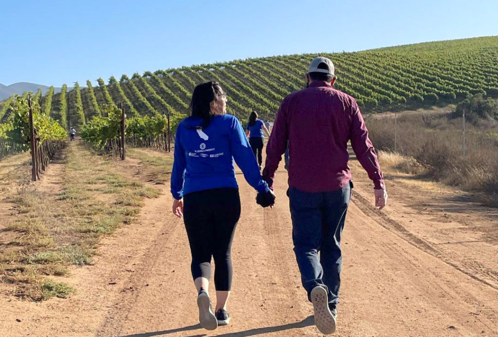 Blue Zones Project hiking CRU Winery Soledad
