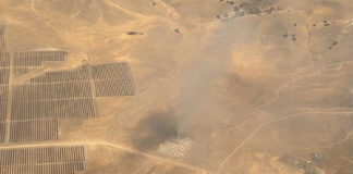 Parkfield solar power battery fire