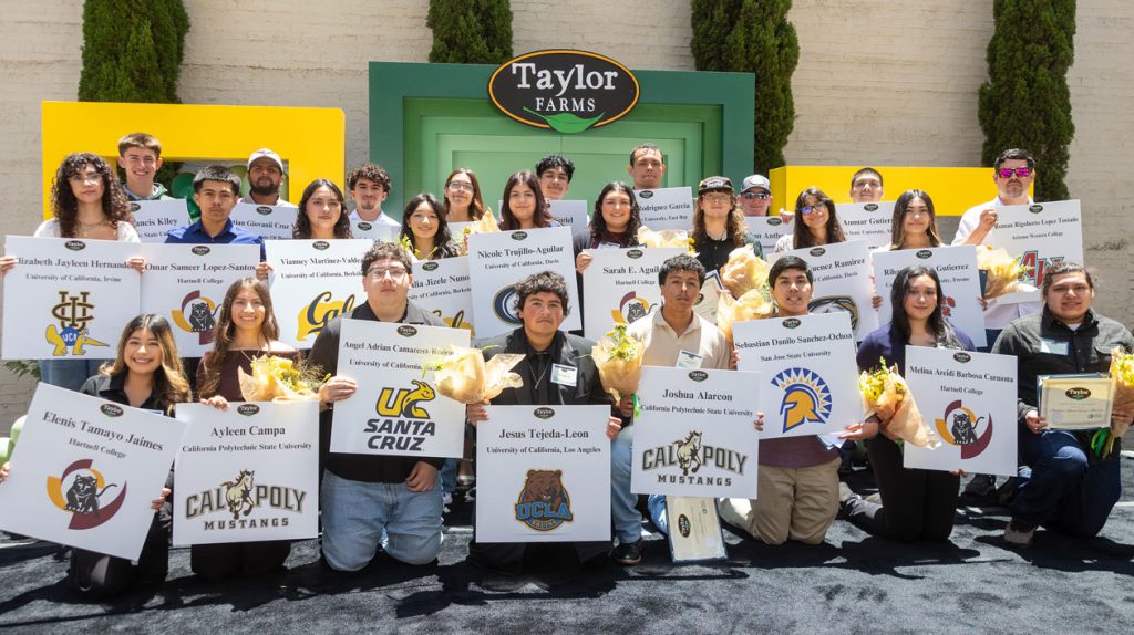 Taylor Farms scholarship students