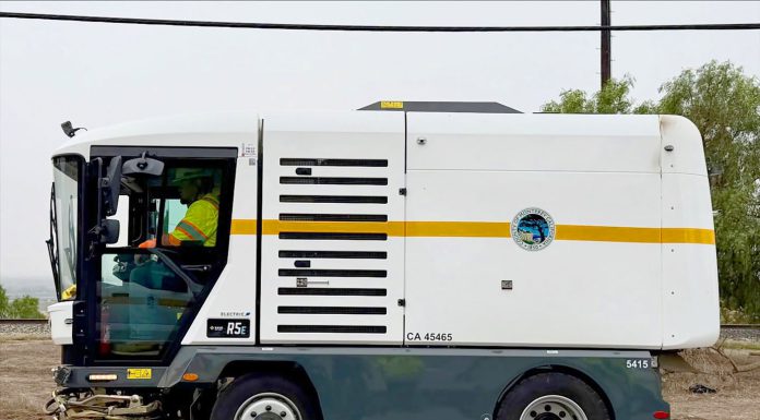 Monterey County electric street sweeper