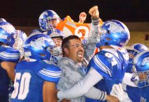 King City High School football players and coach