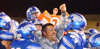 King City High School football players and coach