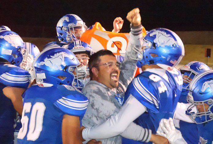 King City High School football players and coach
