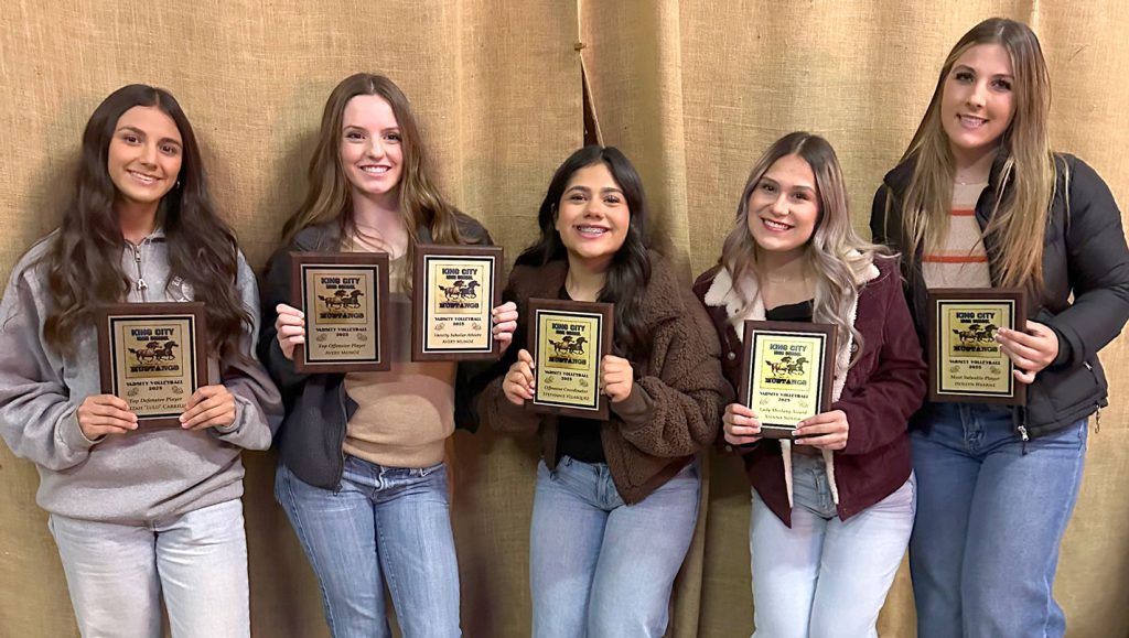King City varsity volleyball award winners