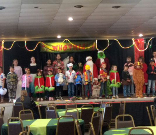 Community invited to celebrate Bitterwater School Christmas Dinner and Play on Wednesday Bitterwater School students rehearsing play