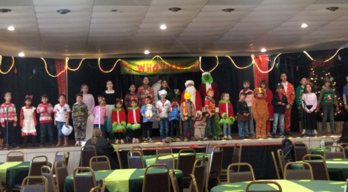 Community invited to celebrate Bitterwater School Christmas Dinner and Play on Wednesday Bitterwater School students rehearsing play