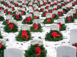 King City Cemetery honors veterans with wreath-laying ceremony Wreaths at graves