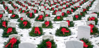 Wreaths at graves