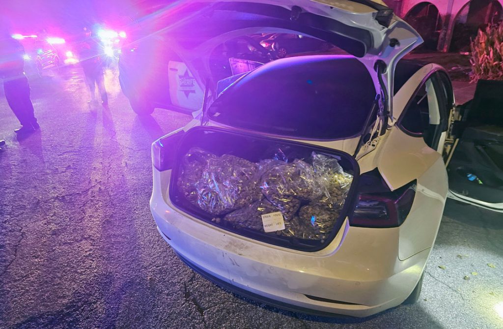 Vehicle with marijuana