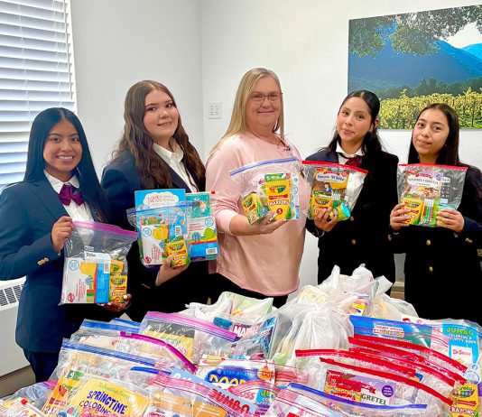 Students with donations