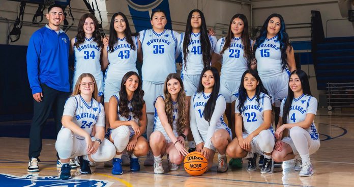 King City girls basketball players and coach