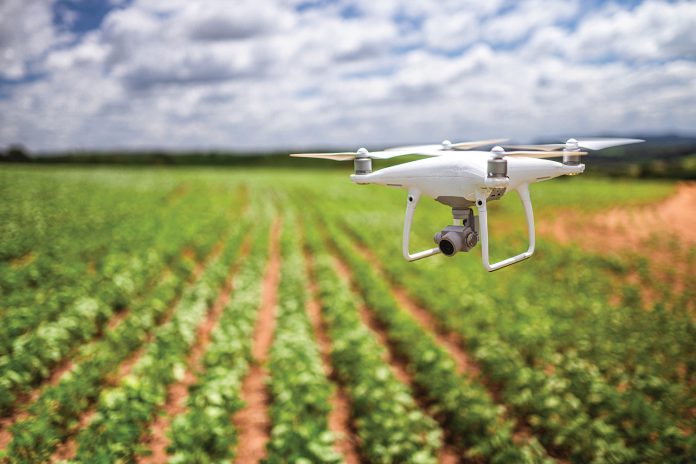 Drone over ag field