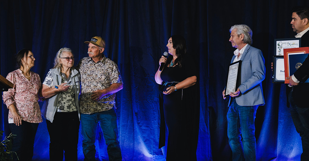 Dodson family with officials