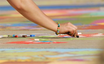 Sidewalk art chalk