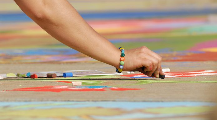 Sidewalk art chalk