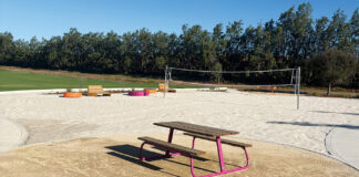 Sand volleyball court