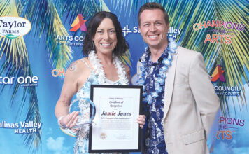 Jamie Jones with award