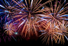 fireworks in the sky