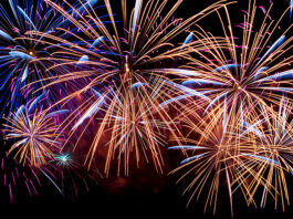 fireworks in the sky