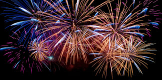 fireworks in the sky