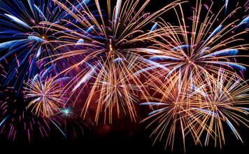 fireworks in the sky