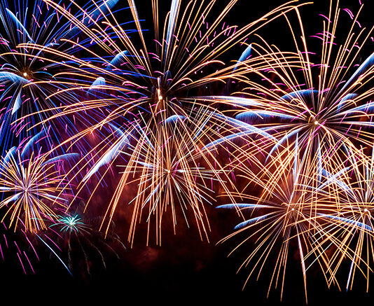 fireworks in the sky