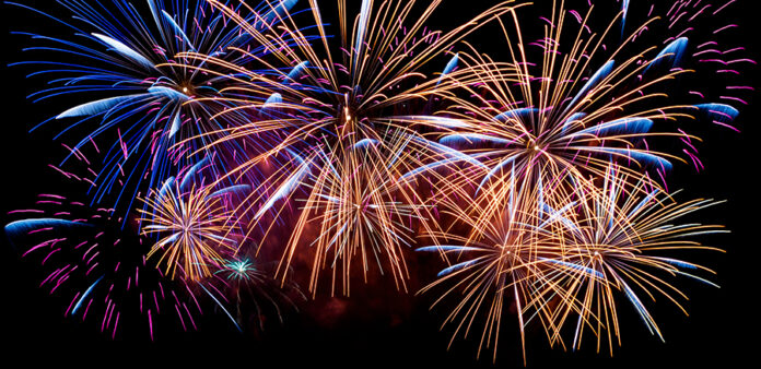fireworks in the sky