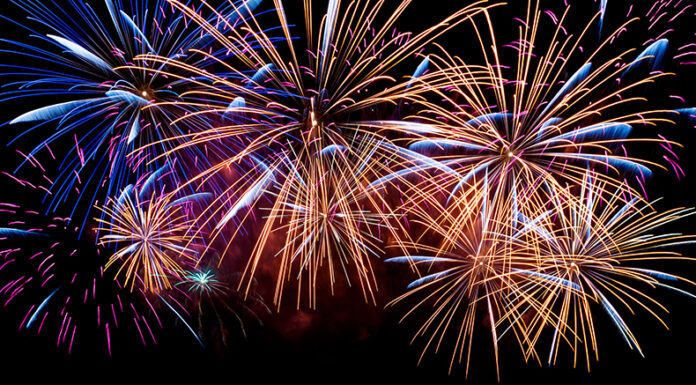 fireworks in the sky