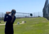 Girl playing golf