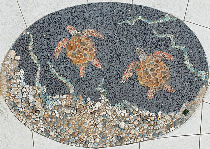 Swimming Turtles mosaic