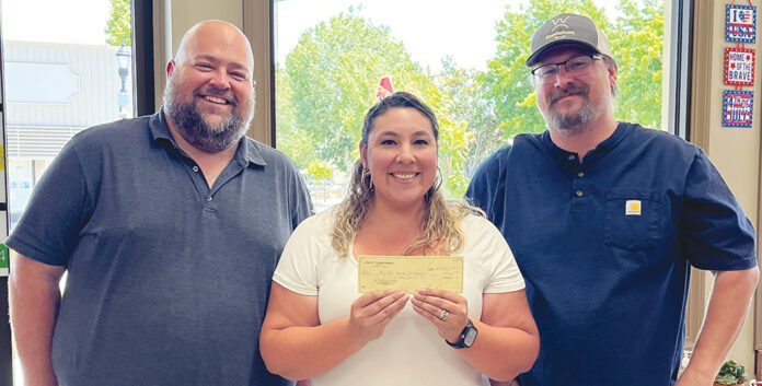 Fireworks check donation