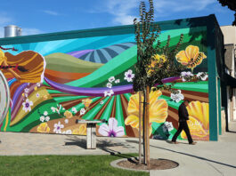 King City downtown plaza mural