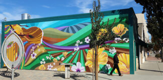 King City downtown plaza mural